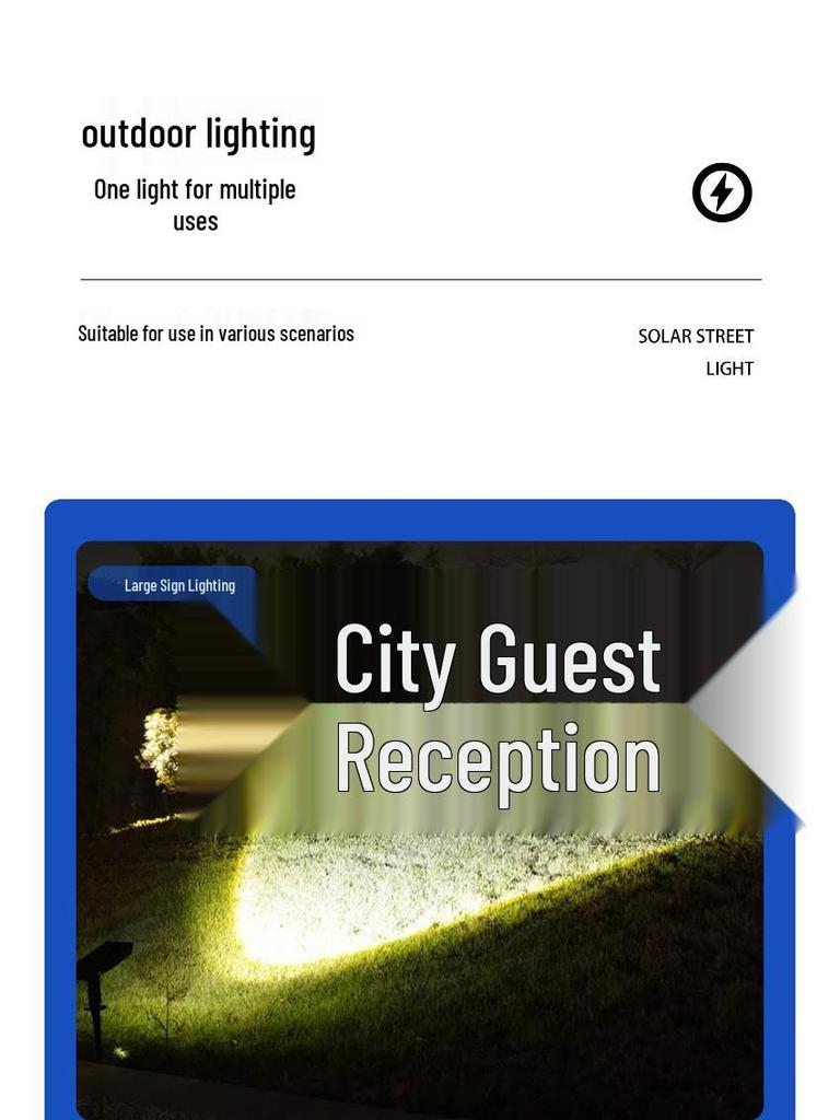 High Brightness Waterproof LED Solar Spotlights for Outdoor Lawn and Courtyard Lighting