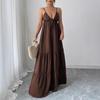 Elegant European & American Strappy Bandeau Long Dress - Autumn/Winter 2026 Women's Collection