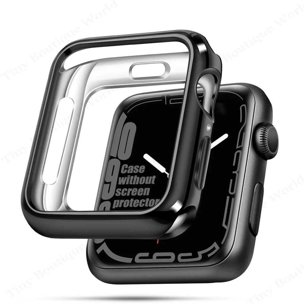 Soft TPU Cover for Apple Watch Case 49mm 45mm 44mm 42mm 41mm 38mm Anti-Scratch Protector Bumper Iwatch Series 8 7 6 SE 5 4 3 2