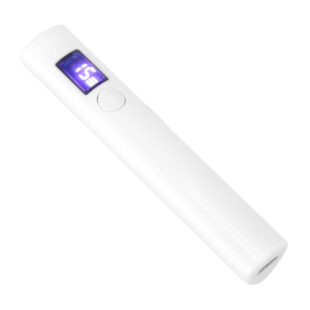 Handheld Gel Nails Light Linear Shape USB Rechargeable Small Digital Display Portable Nail Dryer Lamp for Travel Home