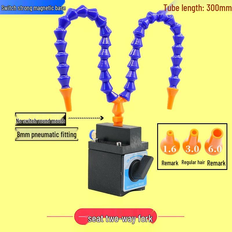 Adjustable Magnetic Base Air Nozzle with Universal Gooseneck Tube