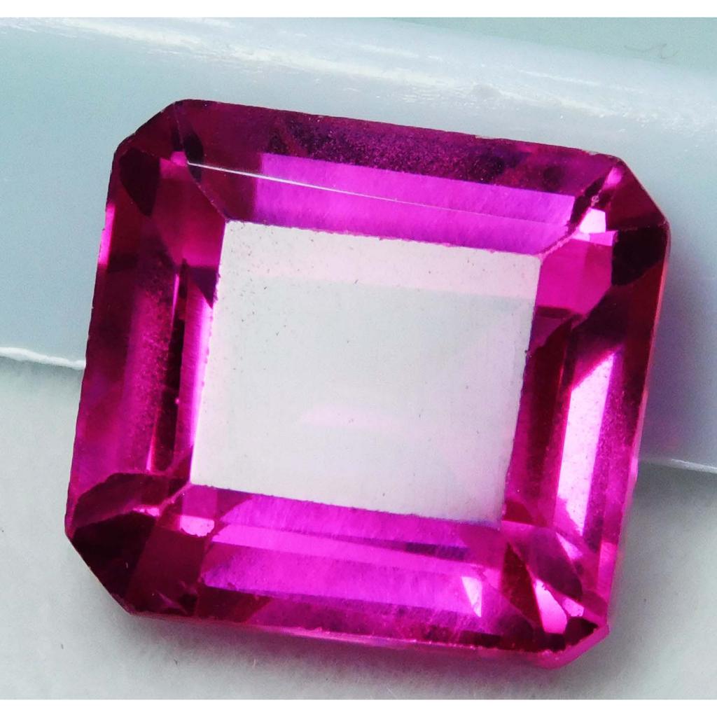 Square Cut 11 Carat Natural Sapphire Pink Loose Gemstone CERTIFIED Earring Size