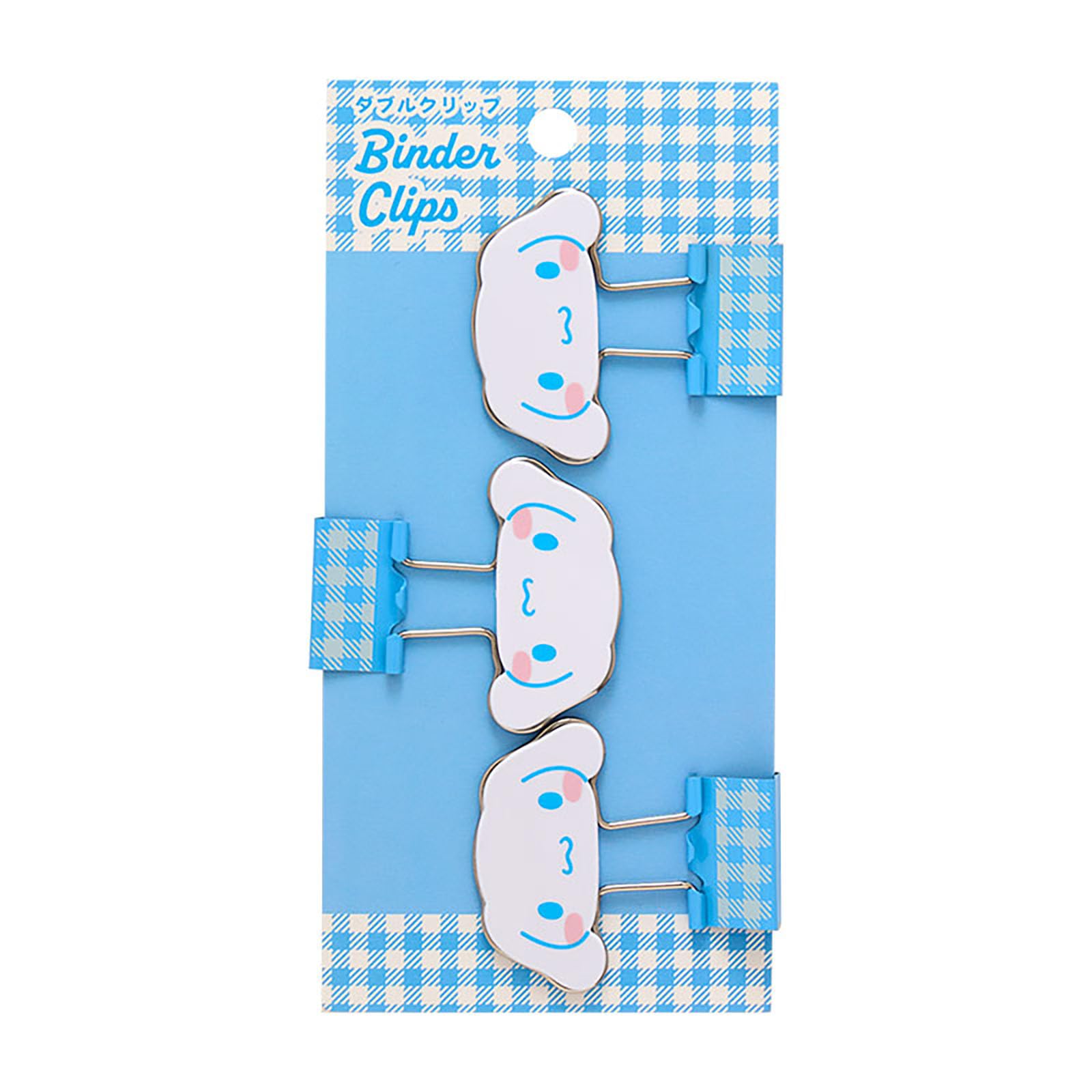 Sanrio Double Set of 615421 Clips, 3, Cinnamoroll, ABS/Steel,