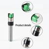 Durability Milling Cutter AntiRust Router Bit with Double Bearing for Enhances Stability Suitable for Grooving Tasks