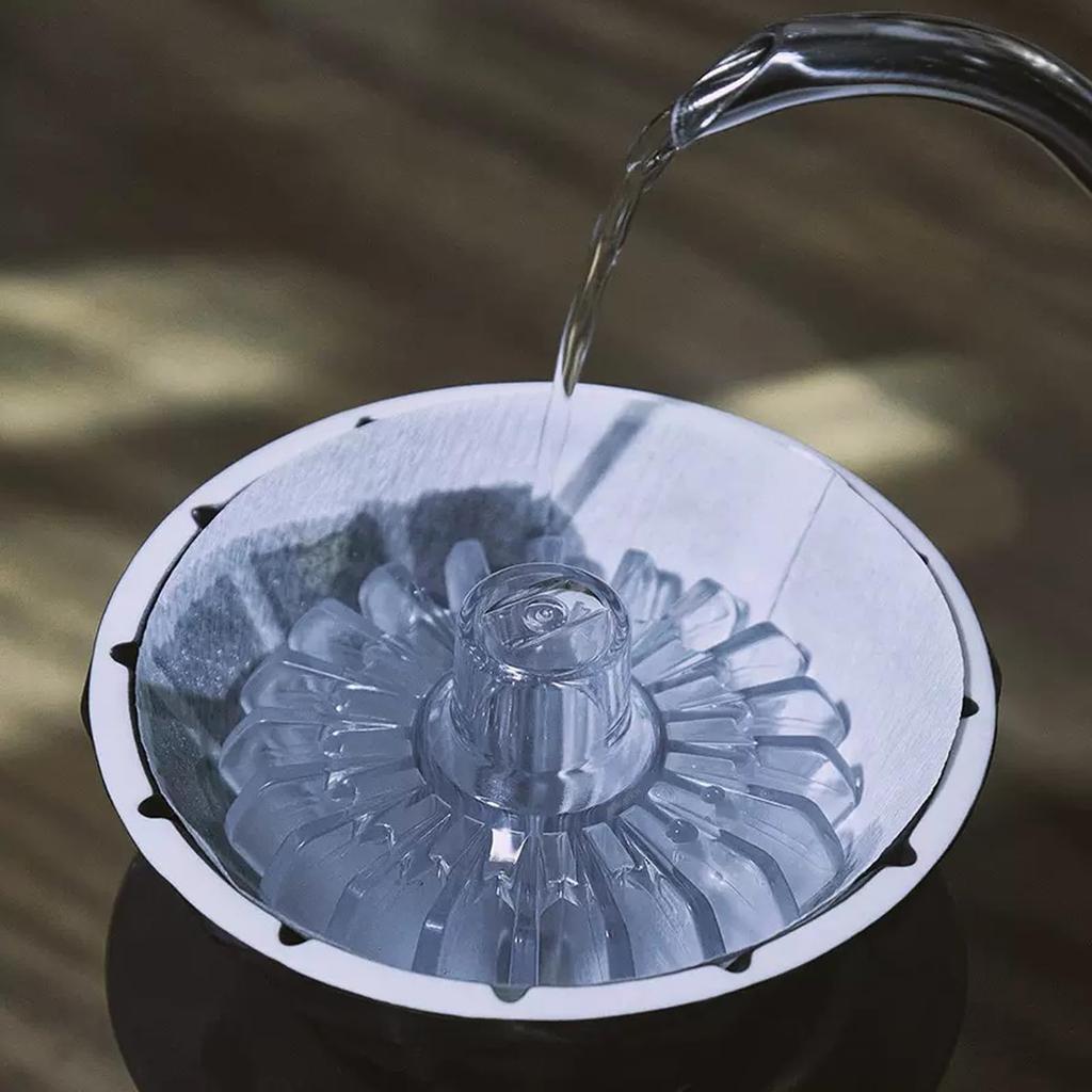 BERGBUCH V60 Rinse Assist Tool "1006" (New Cyan Purple Color) Made with Next-Generation Tritan Resin. Compatible with Most Conical Drippers and