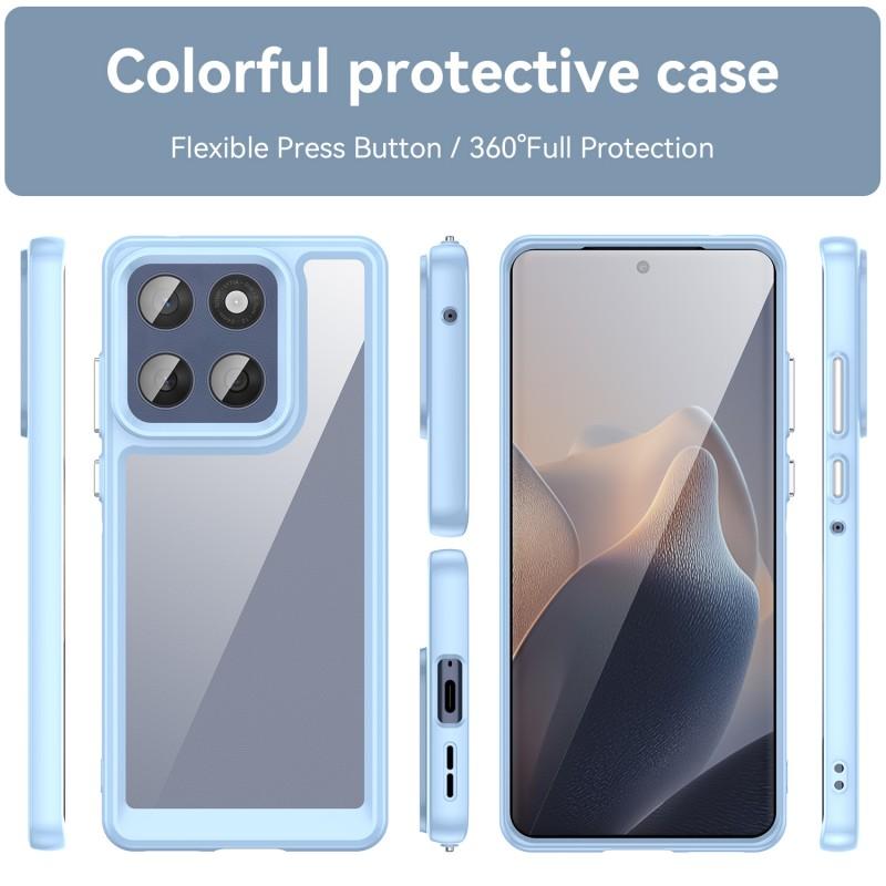 For Motorola Edge 60 5G Phone Case WANLONFENG XC Series TPU Acrylic Cover with Tempered Glass (Big Lens Hole)