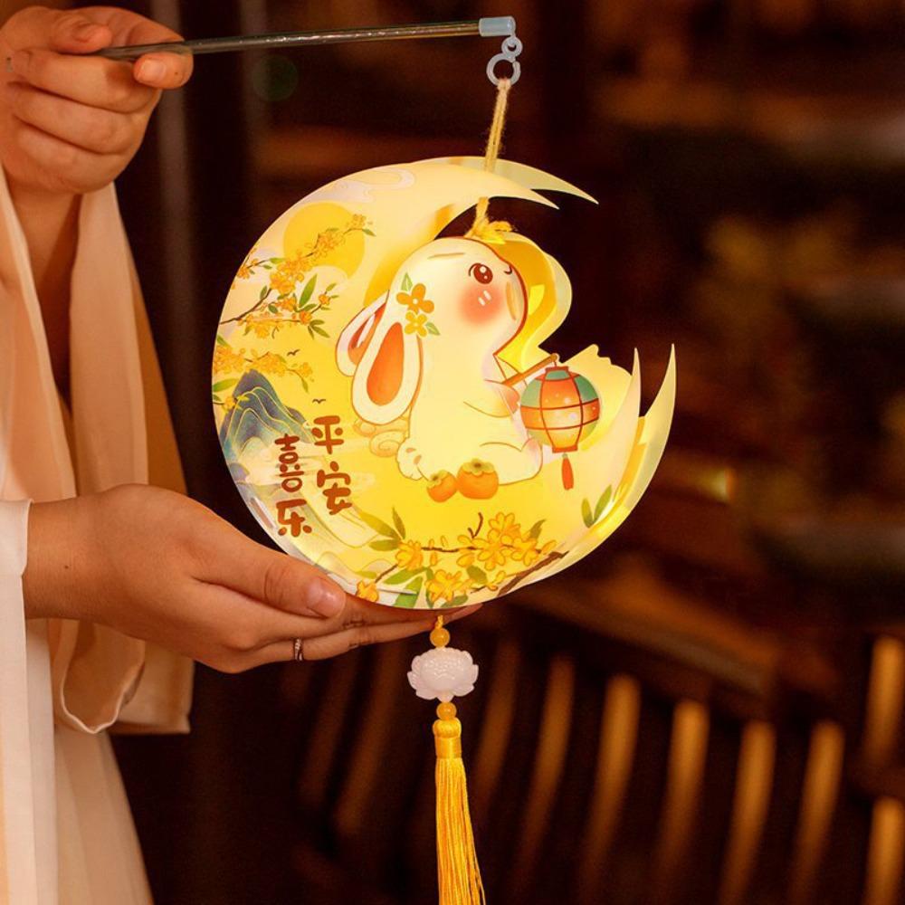 

Chinese Festival Lantern Material Pack DIY Craft Rabbit Lantern Cultural Event Style 5