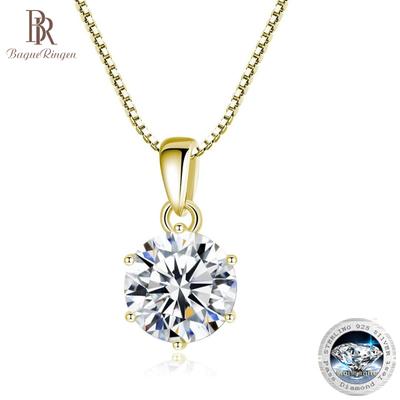 1 Ct Pendant Necklace For Women Royal Blue Color Moissanite 925 Sterling Silver Wedding Fine Jewelry
