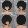 XNRAN Afro Women Kinky Curly Wigs for Black Women Short Curly Afro Kinky Wig Bouncy Huge Fluffy Puff Wigs Synthetic Fiber Wig