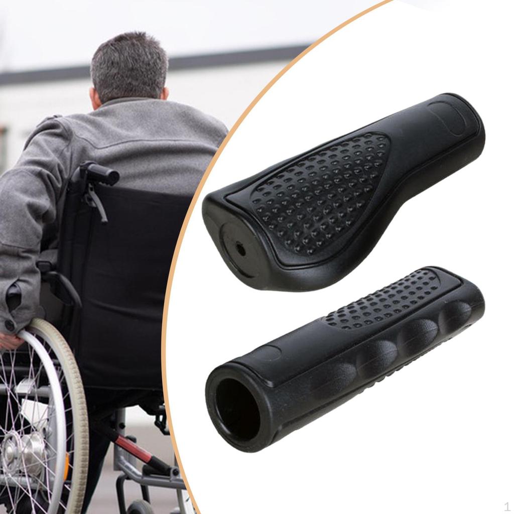 2 Stück Rollstuhl Handgriffe Ersetzen Ersatzteile für Transportstuhl