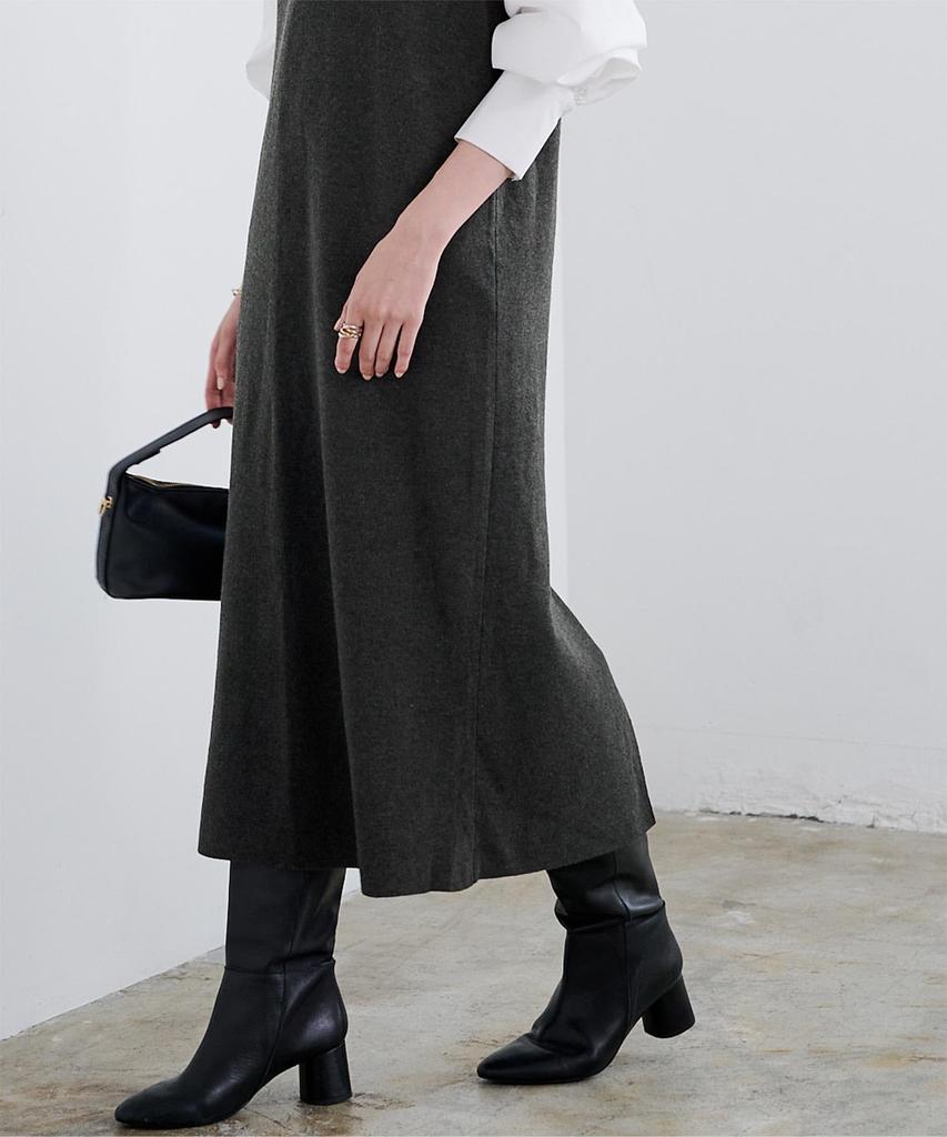 Yours BEXU1671 Deep Armhole Sleeveless Knit Size Gray Women's Dress, M,