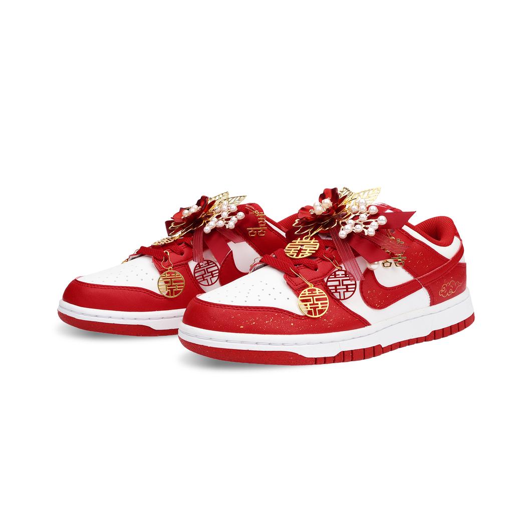 Nike Dunk Good Fortune And Prosperity Abrasion Resistant Low Top Skateboard Shoes Unisex Red DD1873-116(Team900-)