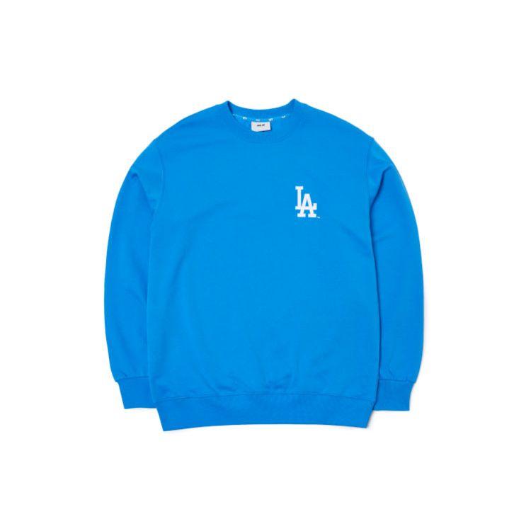MLB X Disney Los Angeles Dodgers Donald Duck Cartoon Print Crewneck Sweatshirt Unisex Sweatshirt Blue 3AMTD1114-07BLS