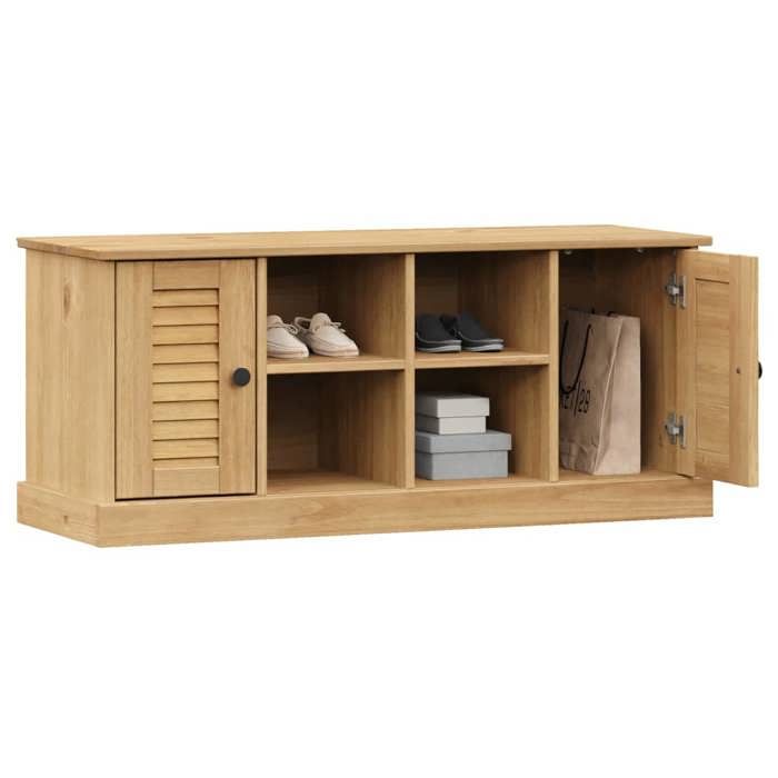 VidaXL Shoe Bench VIGO 106x35x45 Cm Solid Pine Wood 353178