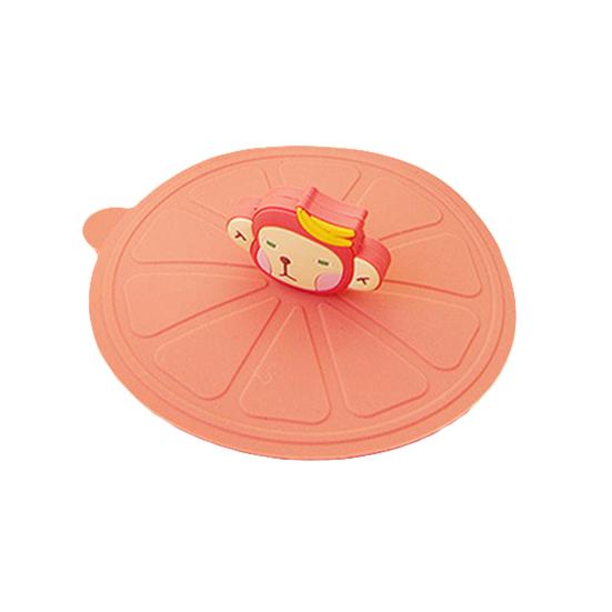 

10.8cm Cute Animal Silicone Leakproof Dustproof Sealed Coffee Mug Cup Lid Cover Monkey