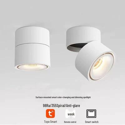 Adjustable LED Ceiling Spotlight: Smart Dimmable Spiral Downlight for Living Room