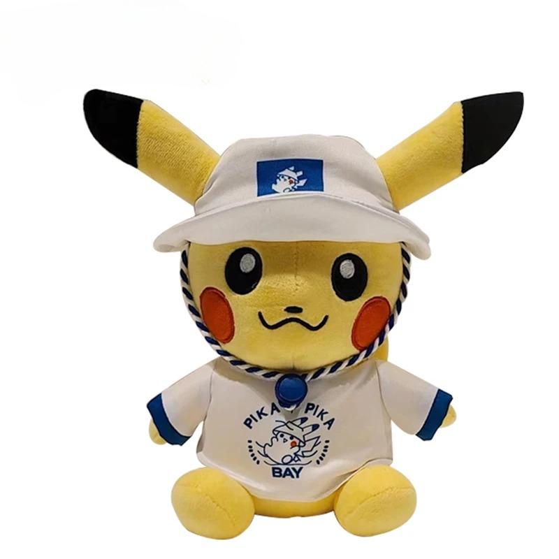 Kawaii Tokyo Bay Pikachu Stuffed Toys Cartoon&Cute Pikachu Plush Dolls Throw Pillow Birthday Gift for Kids Friends Boys