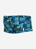 Toneidoseupocheu Check Talk Blue Sturdy Men'S Short Square Swimsuit