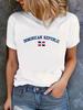 Dominikanische Republik Flagge T-Shirt