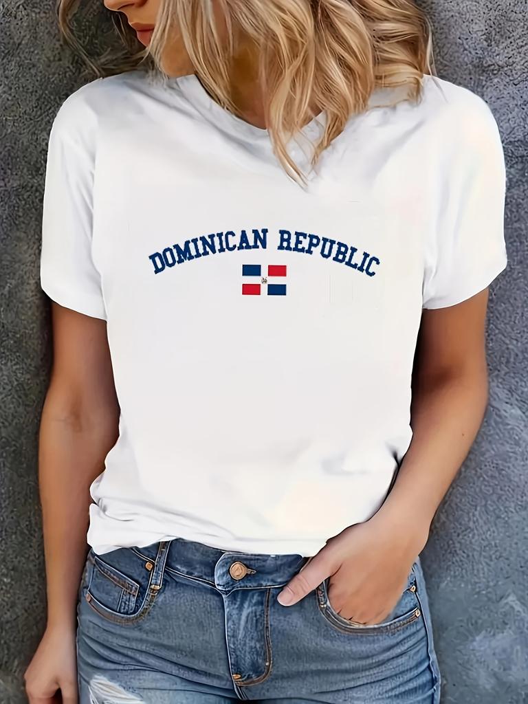 Dominikanische Republik Flagge T-Shirt