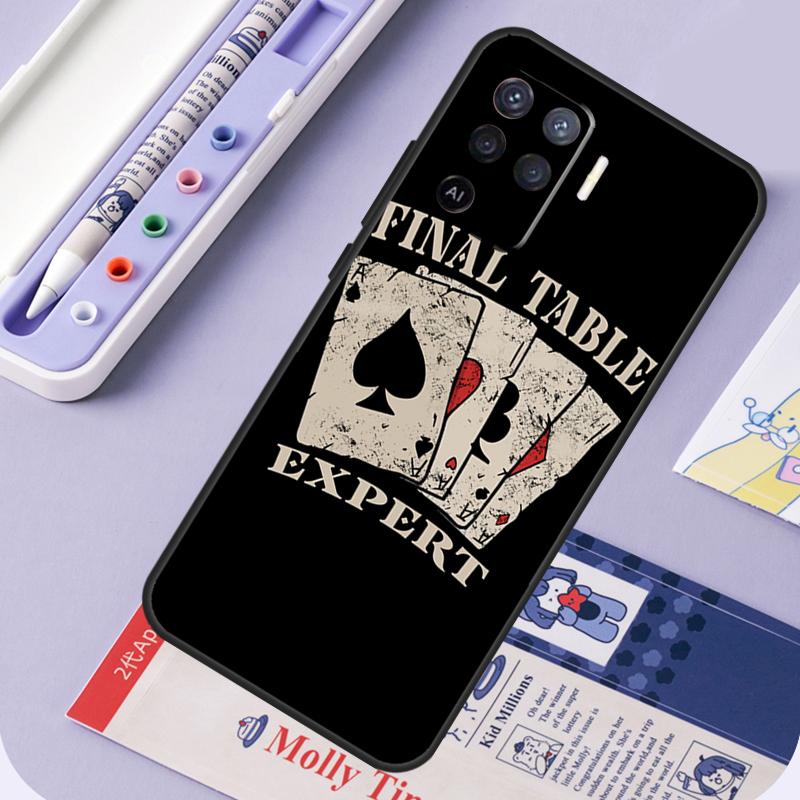 Poker Cards For Oppo A94 A74 A54 A15 A18 A38 A58 A78 A98 A40 A60 A80 A16 A76 A96 A57 A17 A77 A5 Pro Case