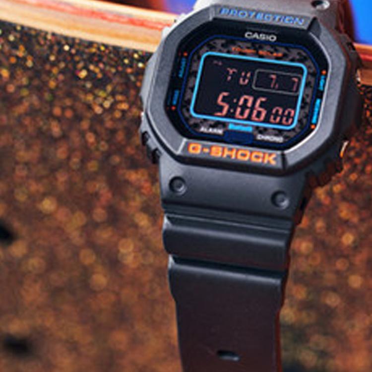 CASIO Custom Watch City Battle Theme Special Edition City Neon Dream Cube Box Quartz Movement Men watches Black GW-B5600CT-1PRT