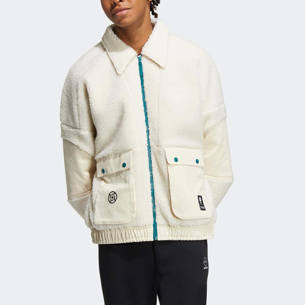 Adidas Neo Jackets Men's White Lapel Moderate Other HZ2427