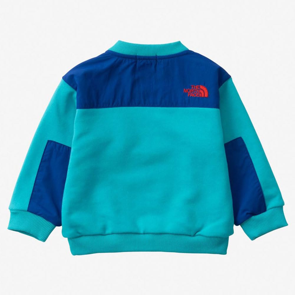 The North Face Baby Denali Sweat Unisex Cold Size 80 Crew, Fleece, Protection, Warmth, Anti-Static, Après Blue/TNF Blue,