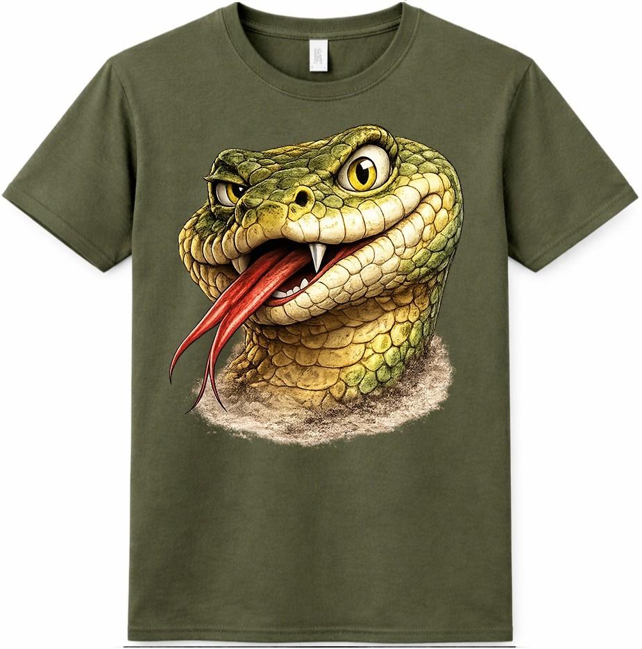 Cobra Snake T Shirt Fierce Venom Serpent Graphic Tee Reptile Animal Top