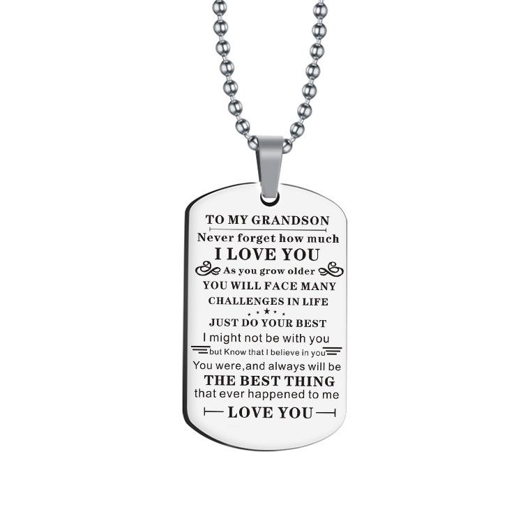2023 New Fashion Jewelry Stainless Steel Military Tag Keychain Necklace Personalizable