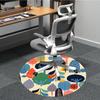1pc Forest, Nature Office Round Rug, Non-slip, Soft and Durable Office Rug for Interior Decoration, Perfect for Office, Beautiful Decoration yy2603120
