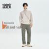BENLAI Men's Thickened Warm Straight-Leg Drawstring Casual Trousers