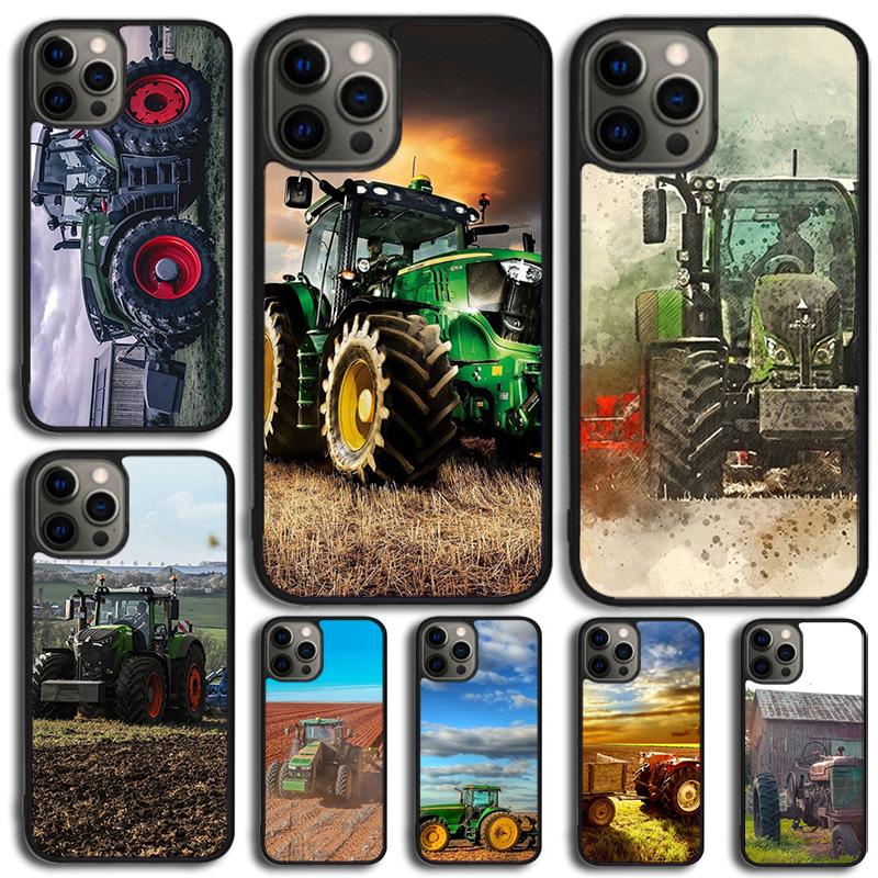 Tractor Car Phone Case For iPhone 17 Air 16 15 14 13 12 11 Pro Max Plus Max Cover Shell coque