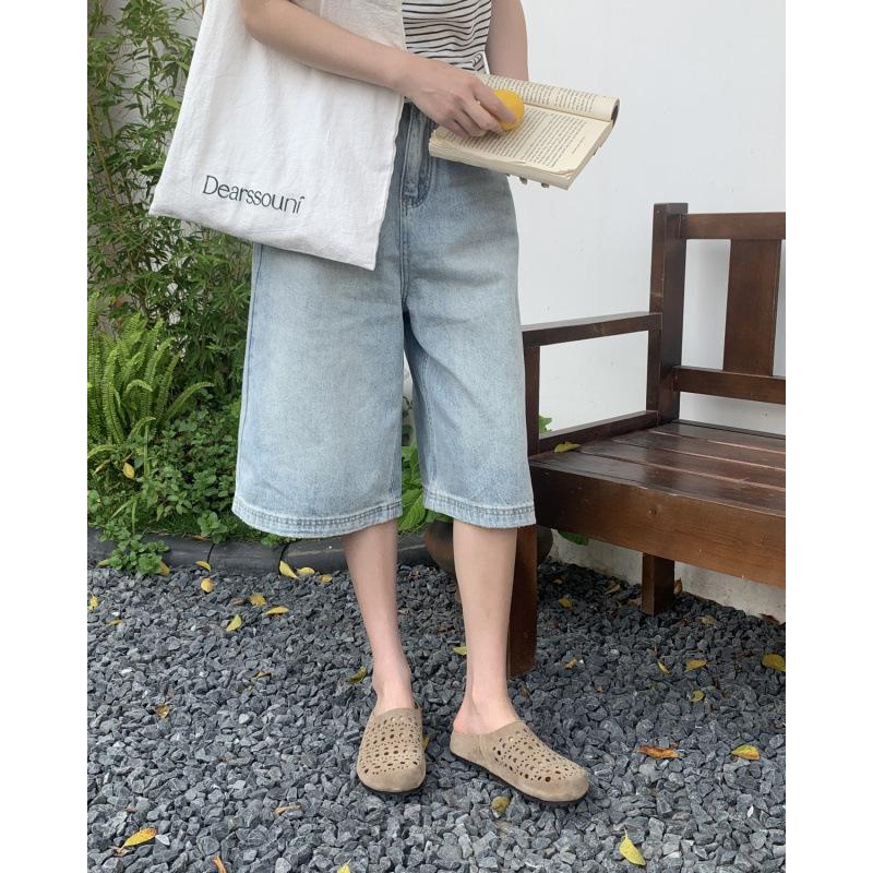 

Leather bag head half slippers women wear spring and summer new lazy thick bottom hollow one pedal slippers women 35 хакі