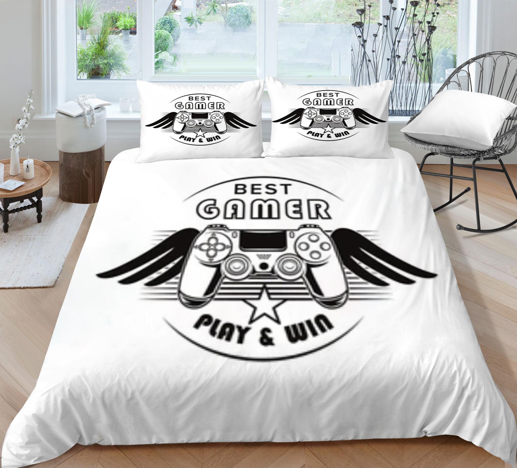 

Комплект постельного белья с узором игрового контроллера Комплект постельного белья для игрового плеера Наволочка Домашний комплект постельного белья AU/EU/US Полноразмерный комплект постельного белья для односпальной/двуспальной кровати Baby 100x135cm