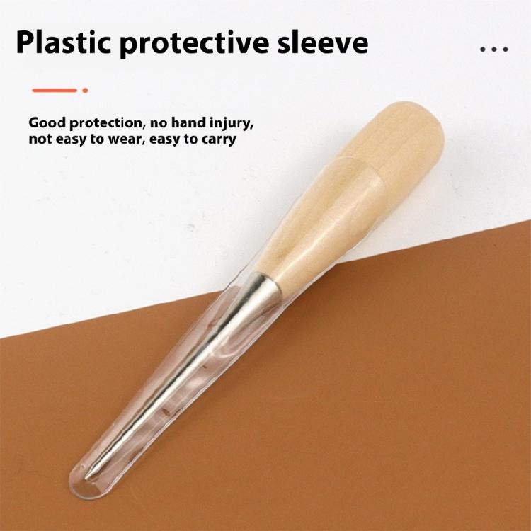 Leather Sewing Punch Tool Set Rustproof Steel Awl And Smooth Wooden Handle For Craft Enthusiasts