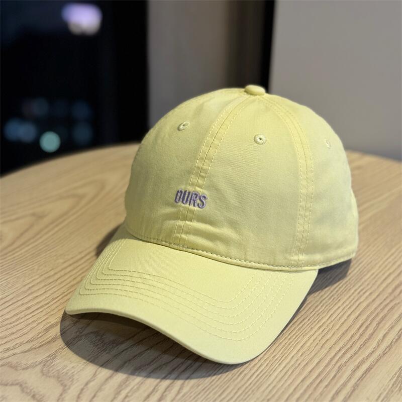 New Cotton Soft-top Baseball Cap for Girls, Simple and Versatile Hat, Colorful Wide-brimmed Face, Small Sunshade Cap for Men