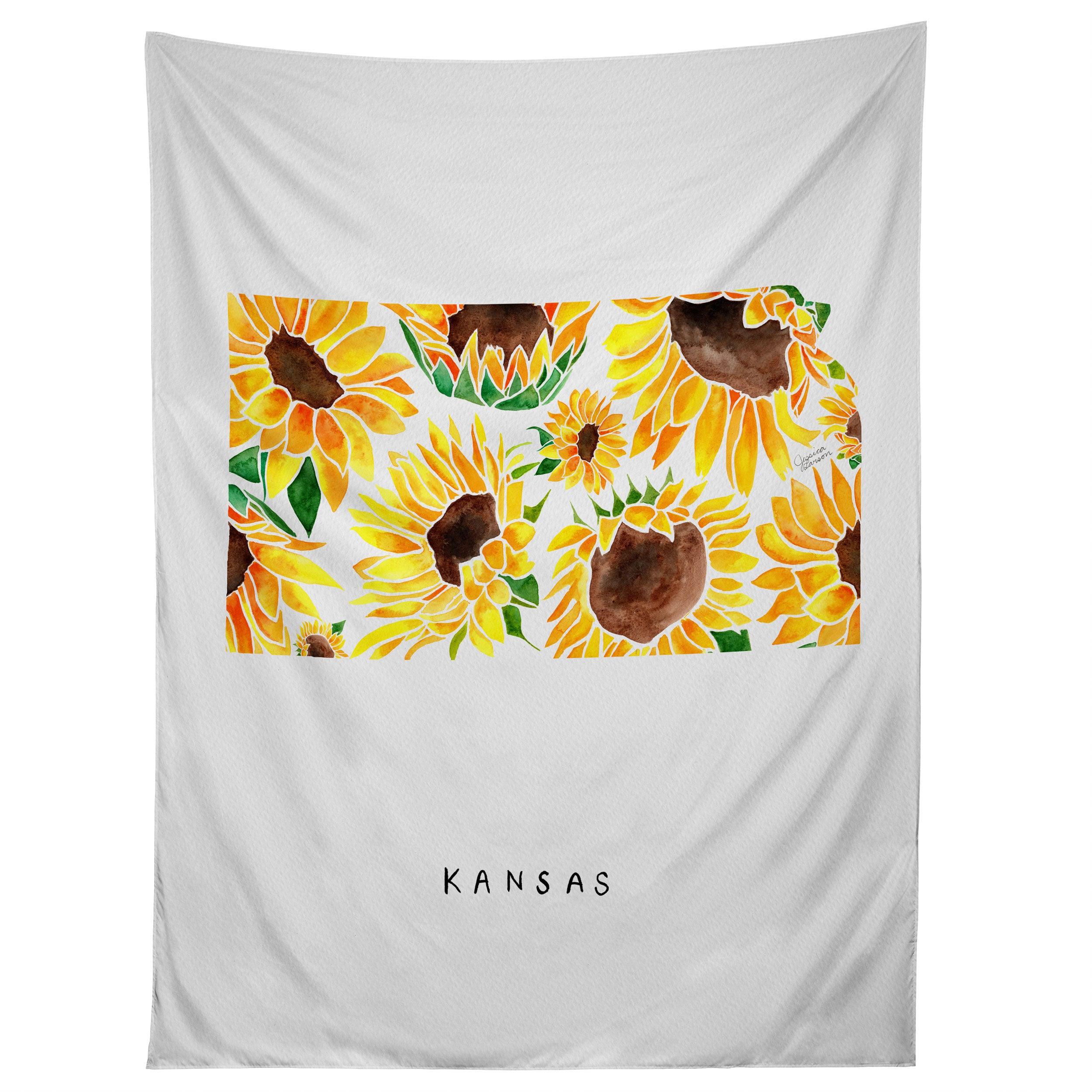 KANSAS STATE SUNFLOWERS tapestry 75x100