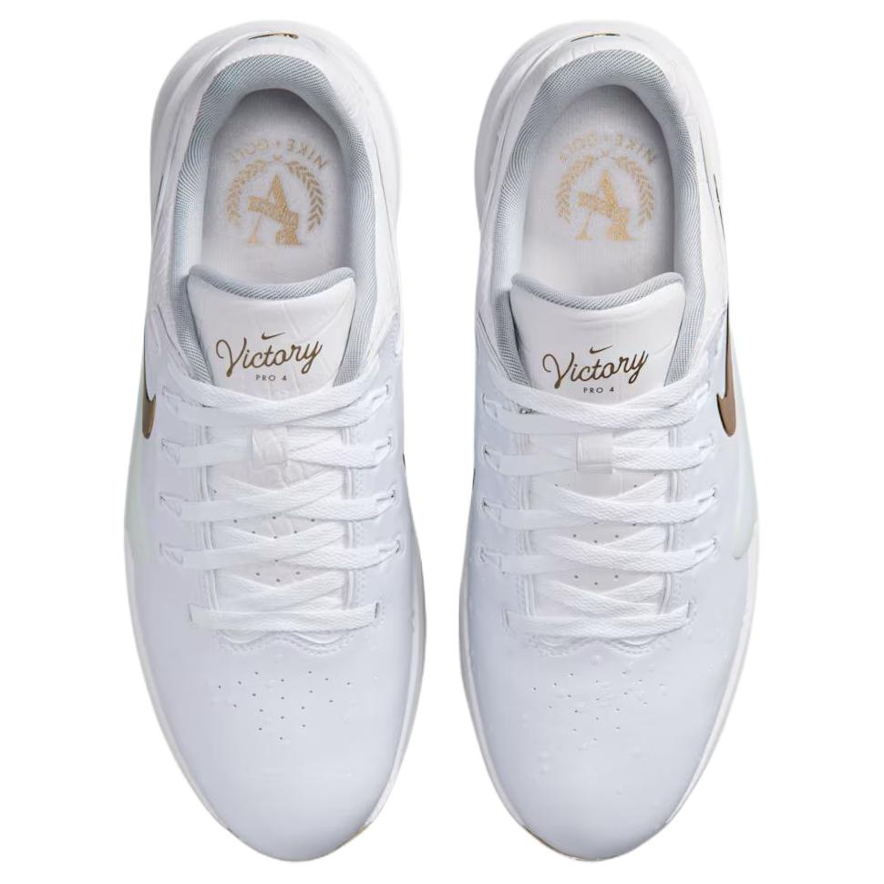 Nike Victory Pro 4 Golf Shoes Unisex White Gold IF4082-100