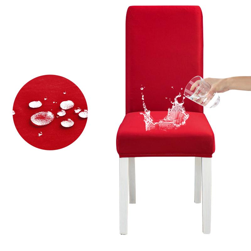 Waterproof Elastic Chair Cover for Dining Room Kitchen Wedding Hotel Banquet Restaurant Anti-dirty Seat Cover Housse De Chaise