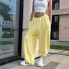 Western Style New Fashion Casual Loose Wide-Leg Pants Mopping Pants Trousers Lace up Casual Pants