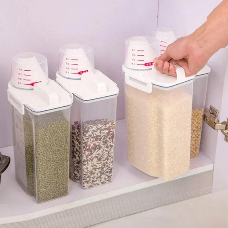 Kitchen Storage Tank Household Moistureproof Storage Bottles Sealed Storage Box for Grains and Miscellaneous Grains