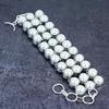 Pearl Gemstone 925 Sterling Silver Bracelet 7-8"