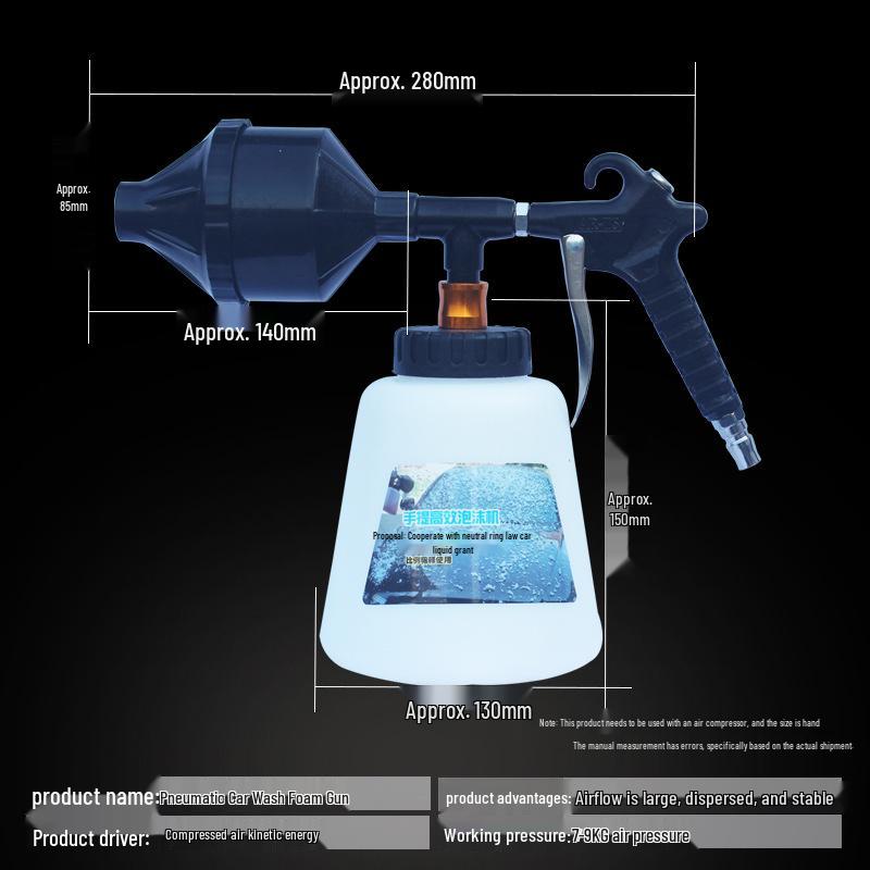 Pneumatic High-Pressure Foaming Gun for Car Cleaning