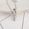 Niche Diamond Rabbit Titanium Steel Necklace - Hip Hop Celebrity Style, Personalized Simple Sweater Hoodie Chain Jewelry