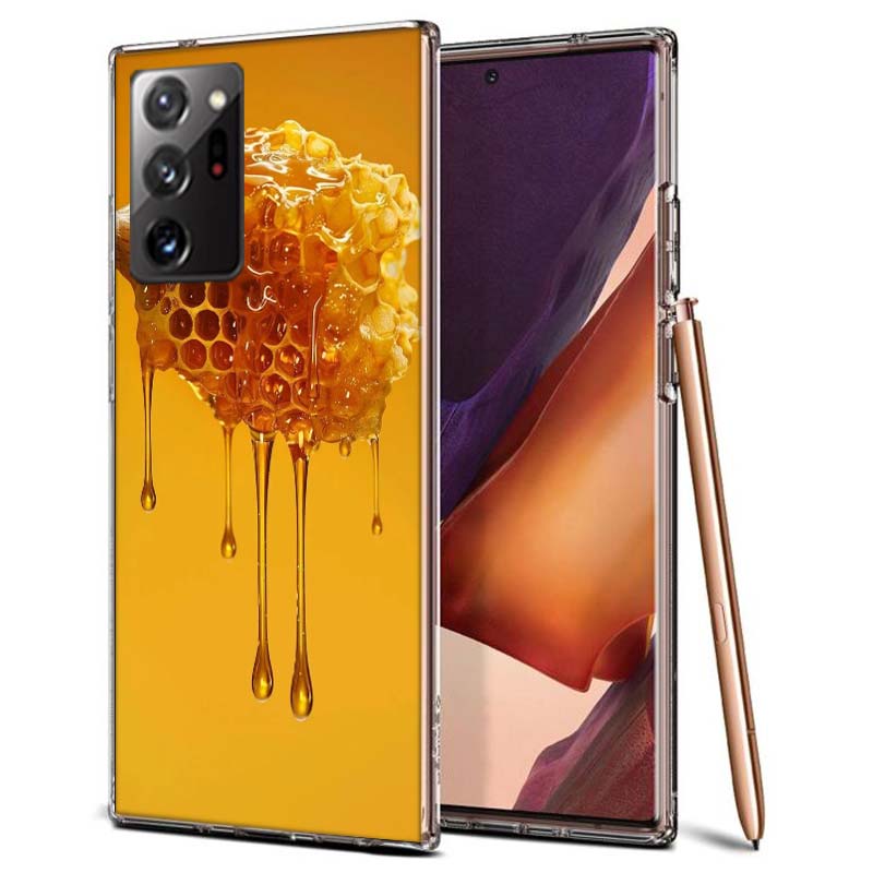 Golden Honey Dripping From Honeycomb Phone Case for Samsung A55 A35 A25 A15 A07 A05S A16 A17 A26 A36 A37 A56 A57 Galaxy Note 20
