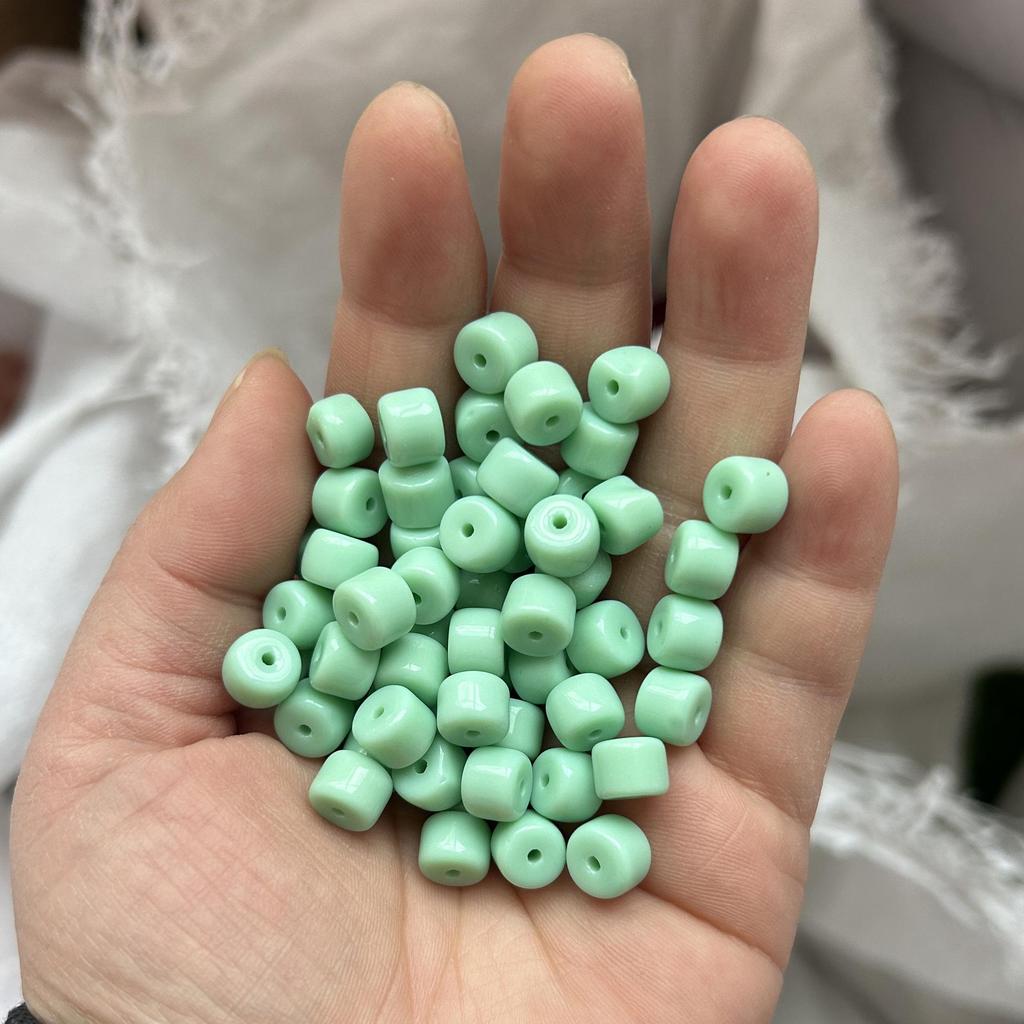 Multi-Color 6x8mm Glass Barrel Beads for Jewelry Making