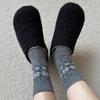 Autumn And Winter New Fair Island Oat Wool Socks Stacked Warm Calf Socks Christmas Rhombus Stockings With Mao Mao Shoes