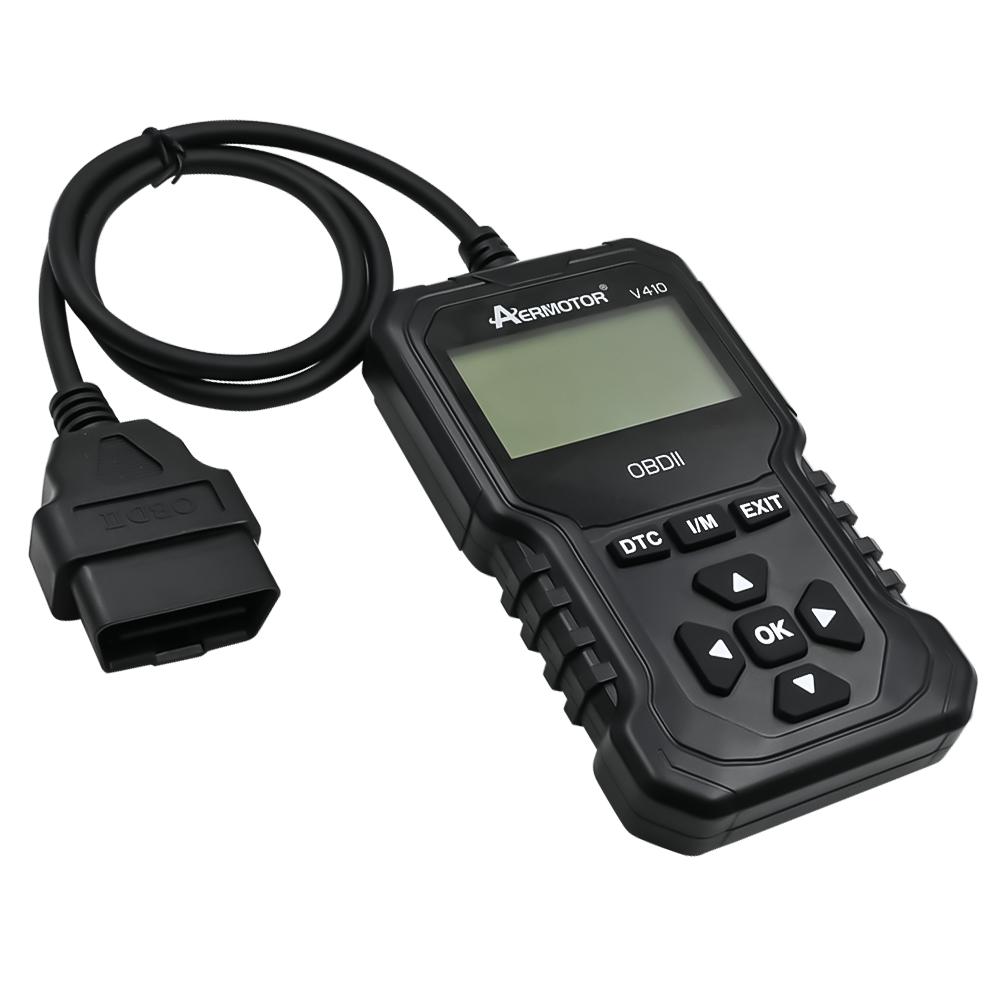 უახლესი ორიგინალი V410 OBD2 სკანერი OBD კოდების წამკითხველი და სკანირების ხელსაწყოები მანქანის ძრავის პროფესიონალური დიაგნოსტიკური სკანერი მექანიკოსი ყველა OBDII პროტოკოლის მანქანისთვის