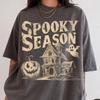Vintage Spooky Season Shirt, Halloween Comfort Colors® Shirt Haunted House Tee, Retro Halloween Shirt, Halloween Ghost Pumpkin Tee